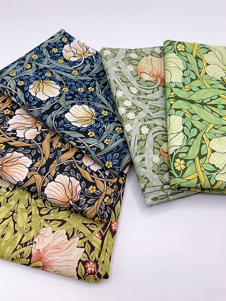 Sewing By - ผ้าฝ้ายลายวิลเลียม มอร์ริส แม็กพาย งานแฮนด์เมด DIY สำหรับตัดเย็บเสื้อผ้าและชุดเดรส