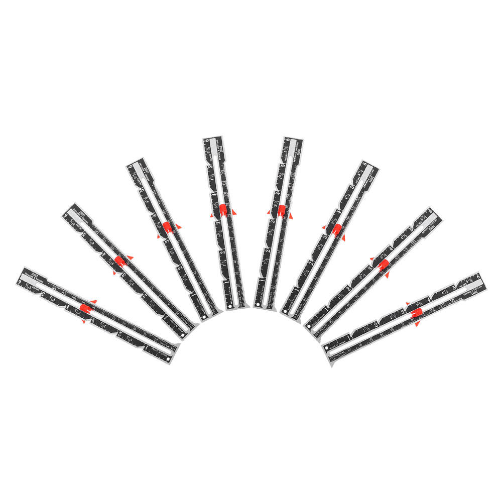 Sewing Gauge Ruler - ชุดไม้บรรทัดวัดขนาดสำหรับงานเย็บมืออาชีพ 8 ชิ้น พร้อมดีไซน์เส้นขนานและเกจเลื่อนสำหรับงานควิลท์ เย็บผ้า งานฝีมือ