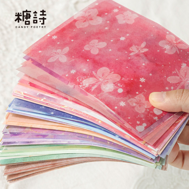 Pattern Tissue Paper - กระดาษตกแต่งสีสันสดใสสไตล์วินเทจ 20 ชิ้น/ชุด สำหรับตกแต่งสมุดบันทึกและสมุดภาพ