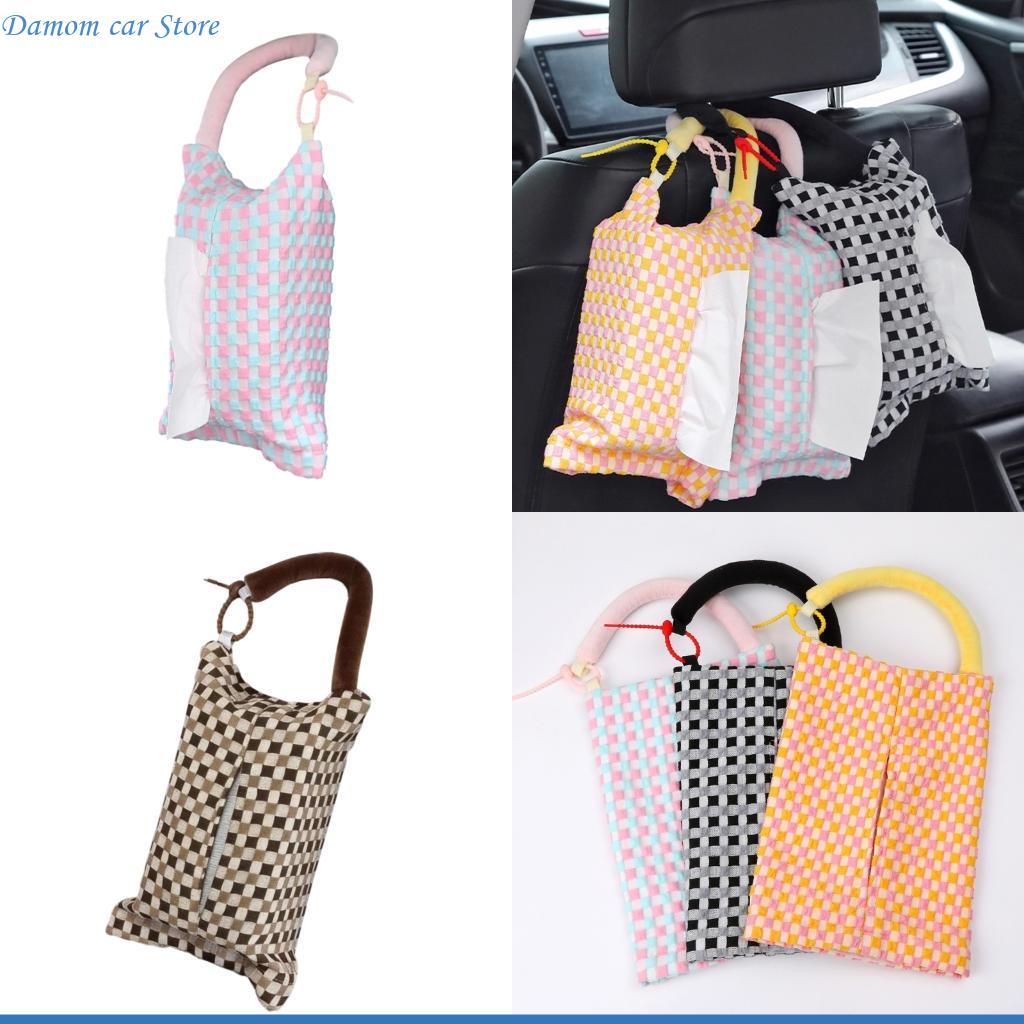 Pattern Tissue Paper - A2UC เบาะหลังอัตโนมัติเครื่องจ่ายทิชชู่แบบนุ่มรถ Headrest ที่ใส่ทิชชู่ออแกไนเซอร์กล่อง