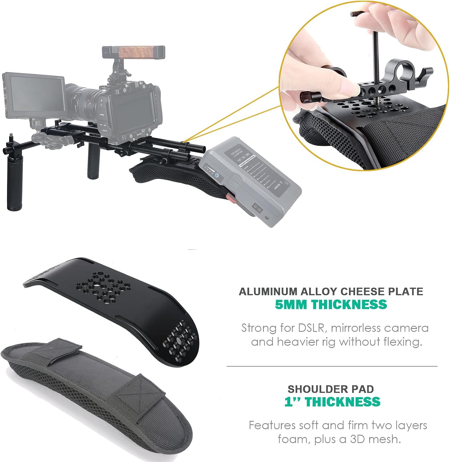 ระบบรองรับไหล่ NICEYRIG สำหรับ - Shoulder Pad Set In บทวิจารณ์และราคา