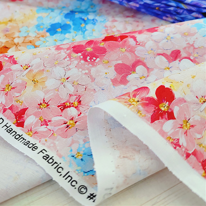 Pure ดอกฝ้ายผ้าพิมพ์ภาพสีน้ำมั - Sewing By บทวิจารณ์และราคา