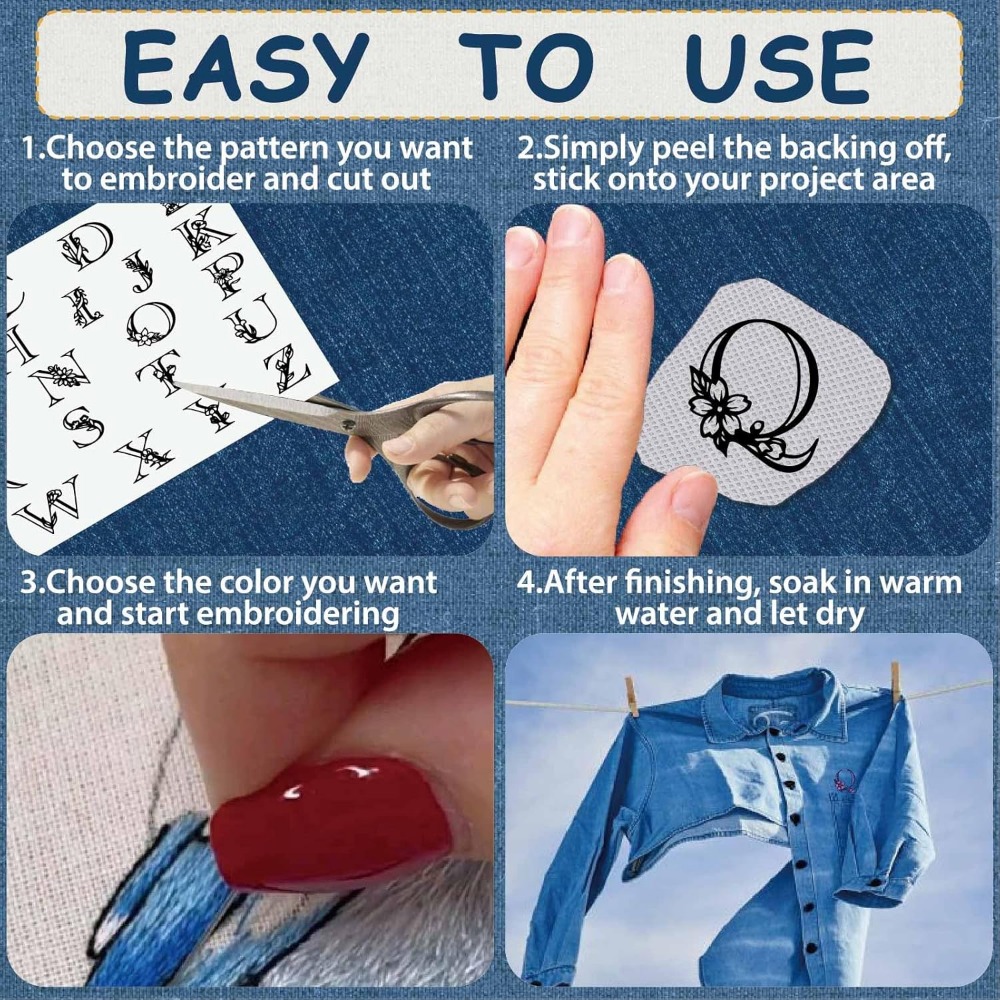 ตัวอักษร A-Z ที่ละลายน้ําได้เย - Sewing Kit บทวิจารณ์และราคา