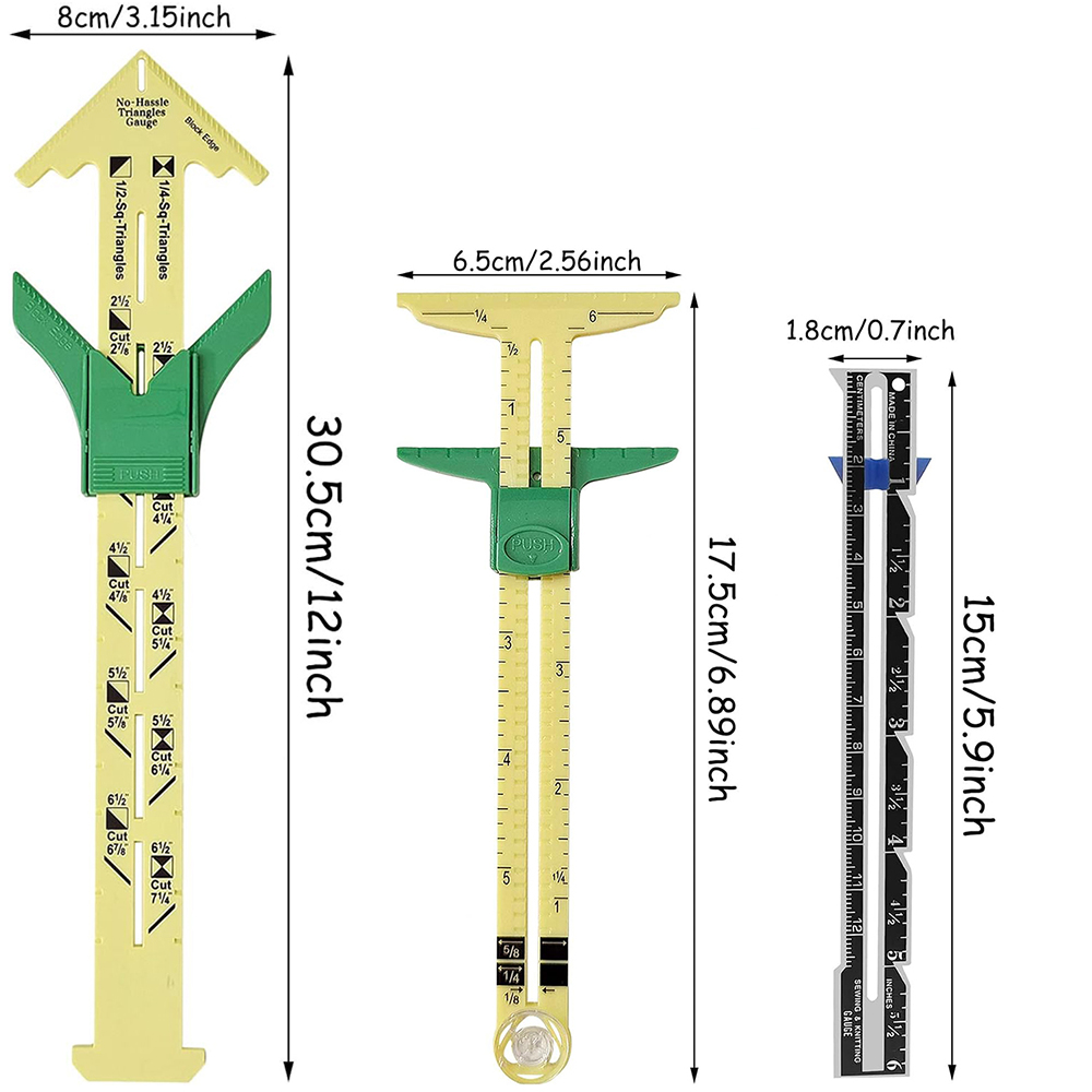 5-in-1 เลื่อนวัดเครื่องมือมัลต - Sewing Gauge Ruler บทวิจารณ์และราคา