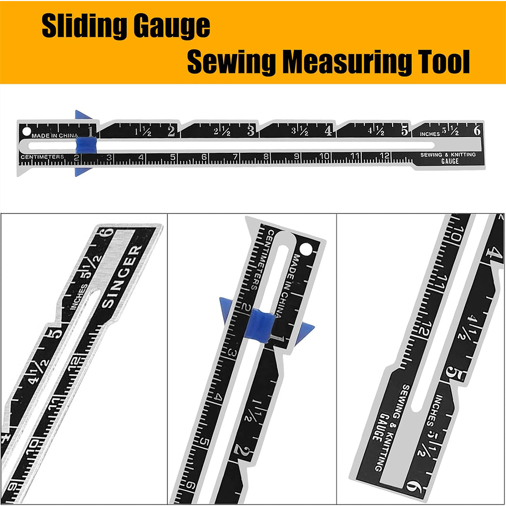 5-in-1 เลื่อนวัดเครื่องมือมัลต - Sewing Gauge Ruler บทวิจารณ์และราคา
