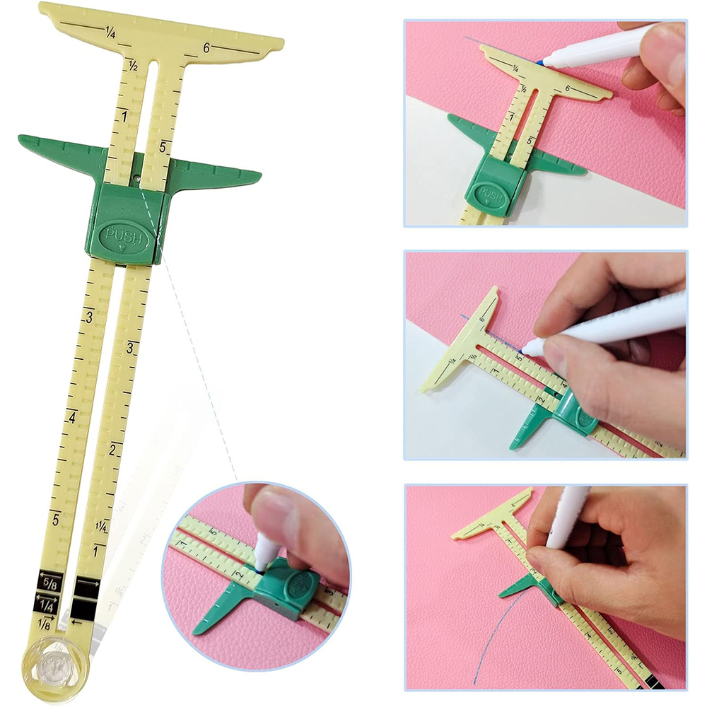 5-in-1 เลื่อนวัดเครื่องมือมัลต - Sewing Gauge Ruler บทวิจารณ์และราคา