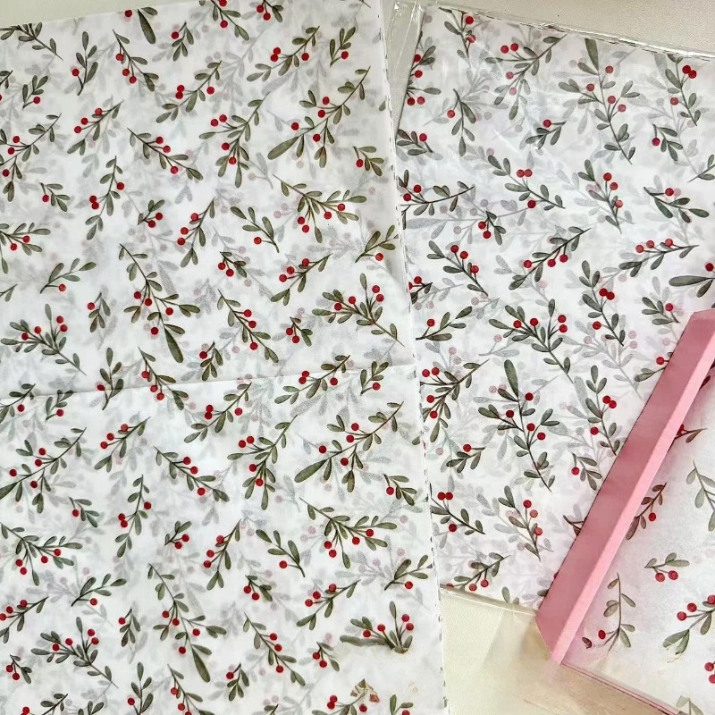30 ชิ้น/10 ชิ้น กระดาษลายฮอลลี - Pattern Tissue Paper บทวิจารณ์และราคา