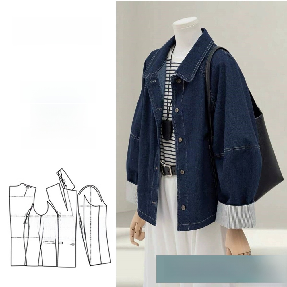 เสื้อแจ็คเก็ตผู้หญิงทรงหลวมสไต - Sewing Jackets บทวิจารณ์และราคา