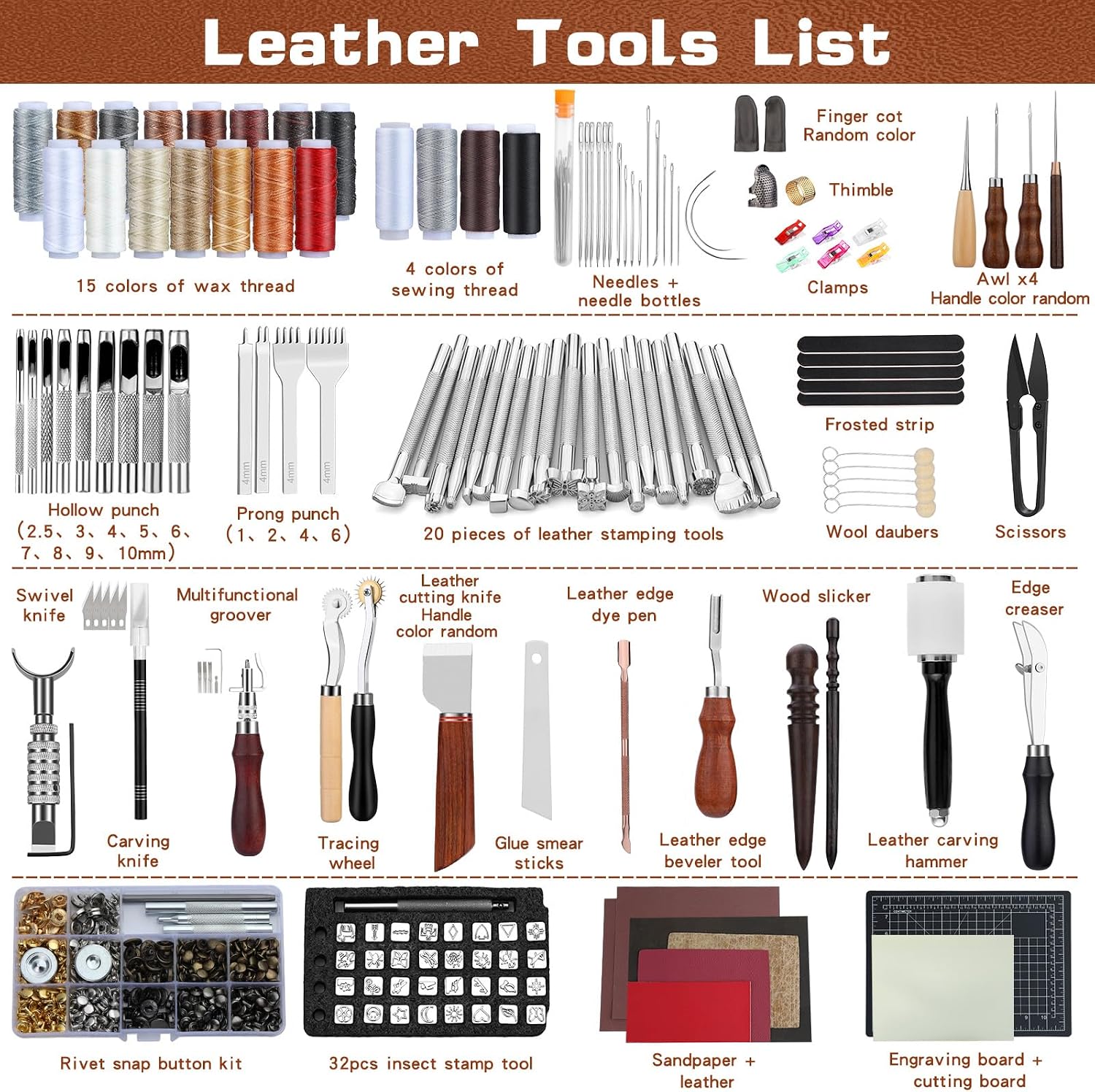 ชุดเครื่องมือหนัง ชุดอุปกรณ์งา - Sewing Kit บทวิจารณ์และราคา