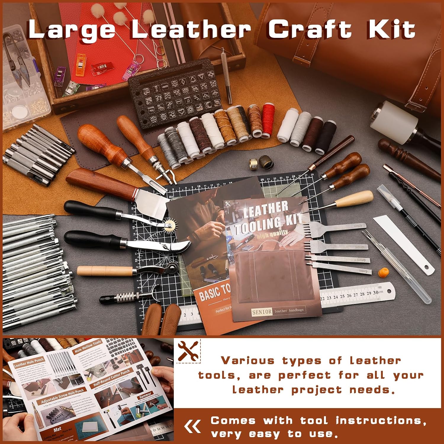 ชุดเครื่องมือหนัง ชุดอุปกรณ์งา - Sewing Kit บทวิจารณ์และราคา