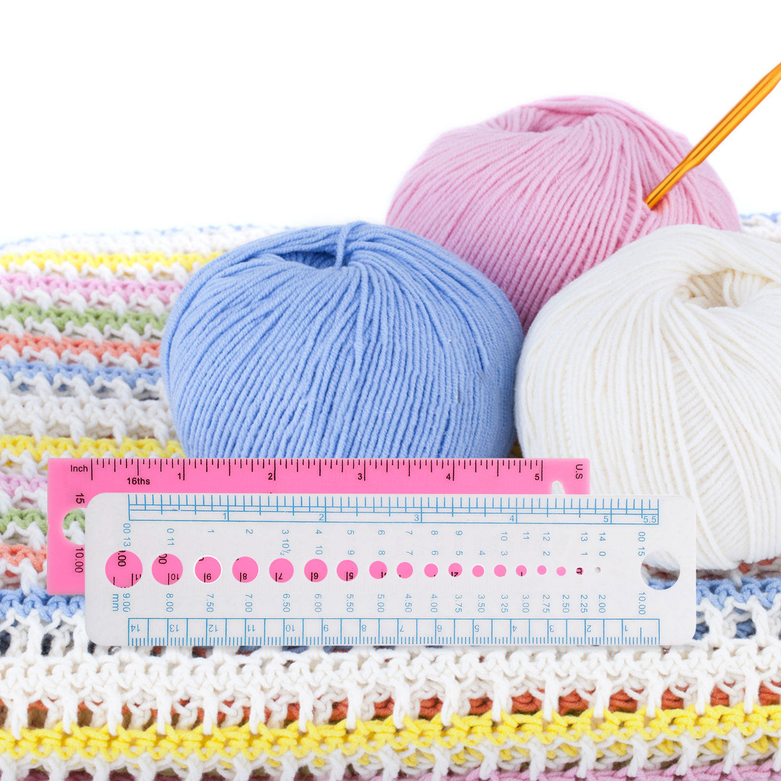 เครื่องมือวัดขนาดเข็มถัก 4 ชิ้ - Sewing Gauge Ruler บทวิจารณ์และราคา