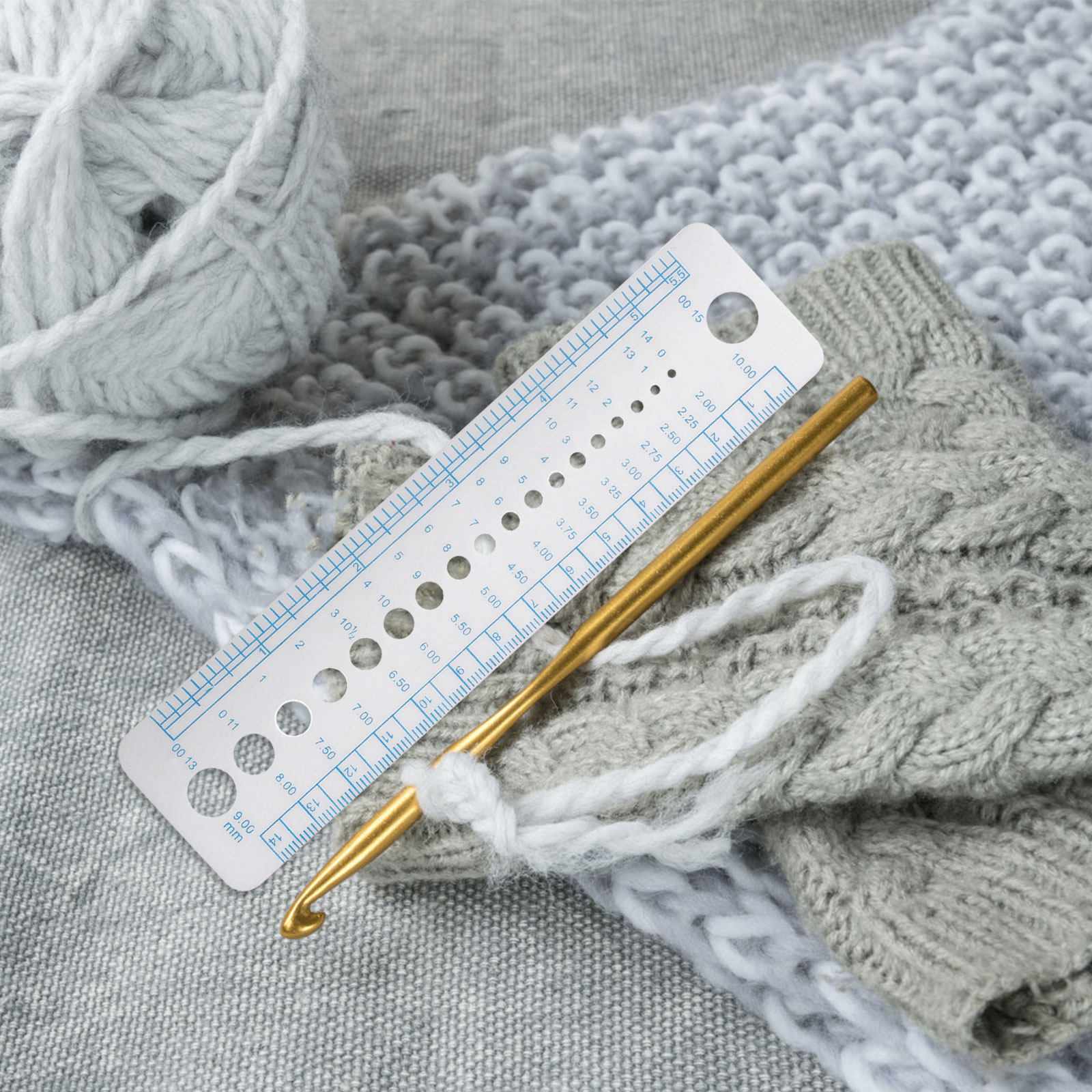 เครื่องมือวัดขนาดเข็มถัก 4 ชิ้ - Sewing Gauge Ruler บทวิจารณ์และราคา