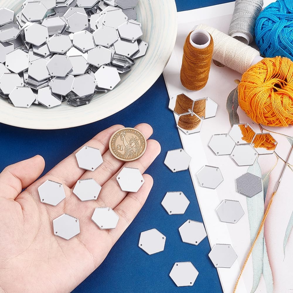 200 PCS หกเหลี่ยมเย็บบนกระจกอะ - Sewing Kit บทวิจารณ์และราคา