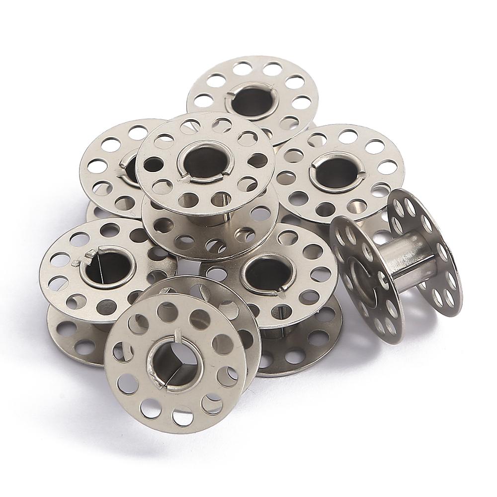 10pcs เหล็กโลหะ Bobbins SPOOL  - Sewing Machine Yarn บทวิจารณ์และราคา