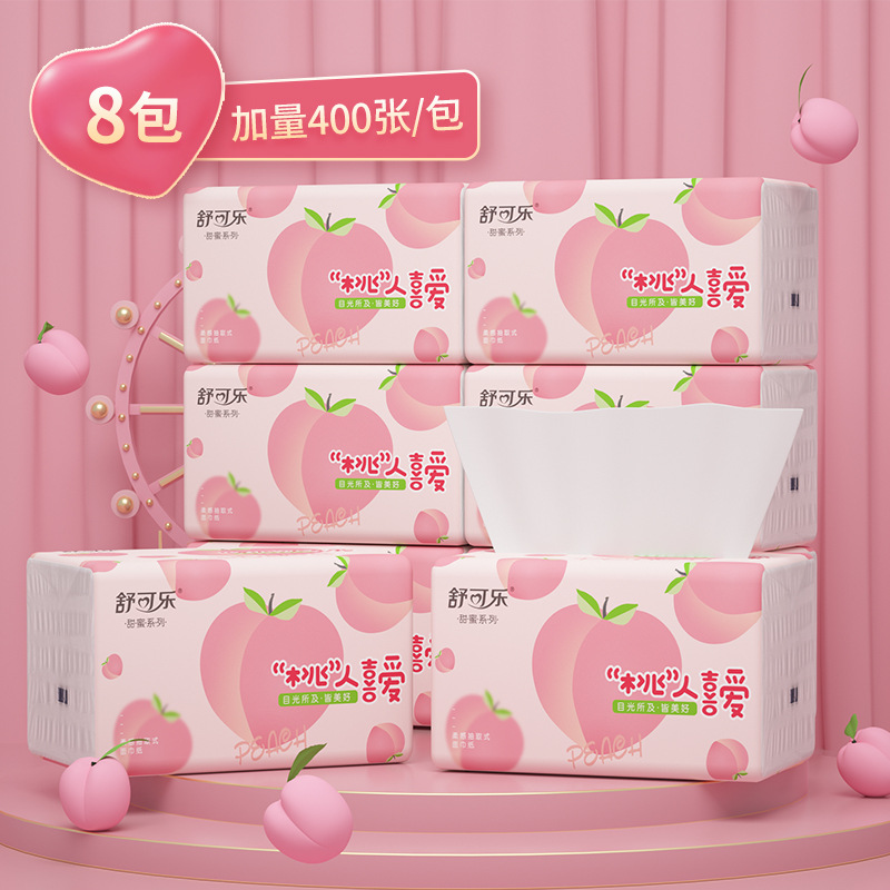 กระดาษเช็ดหน้าลายลูกพีชน่ารัก  - Pattern Tissue Paper บทวิจารณ์และราคา
