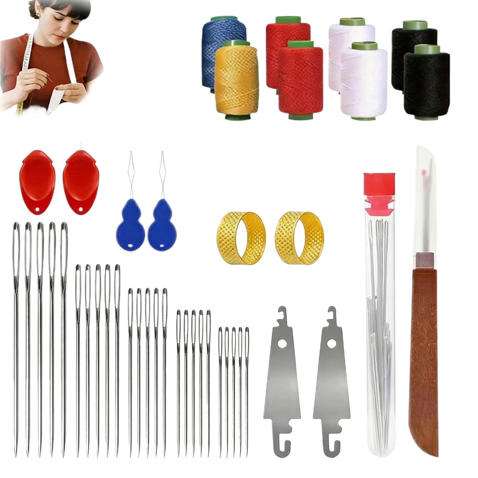 ชุดเข็มเย็บผ้าขนาดใหญ่ 43 ชิ้น - Sewing Kit บทวิจารณ์และราคา