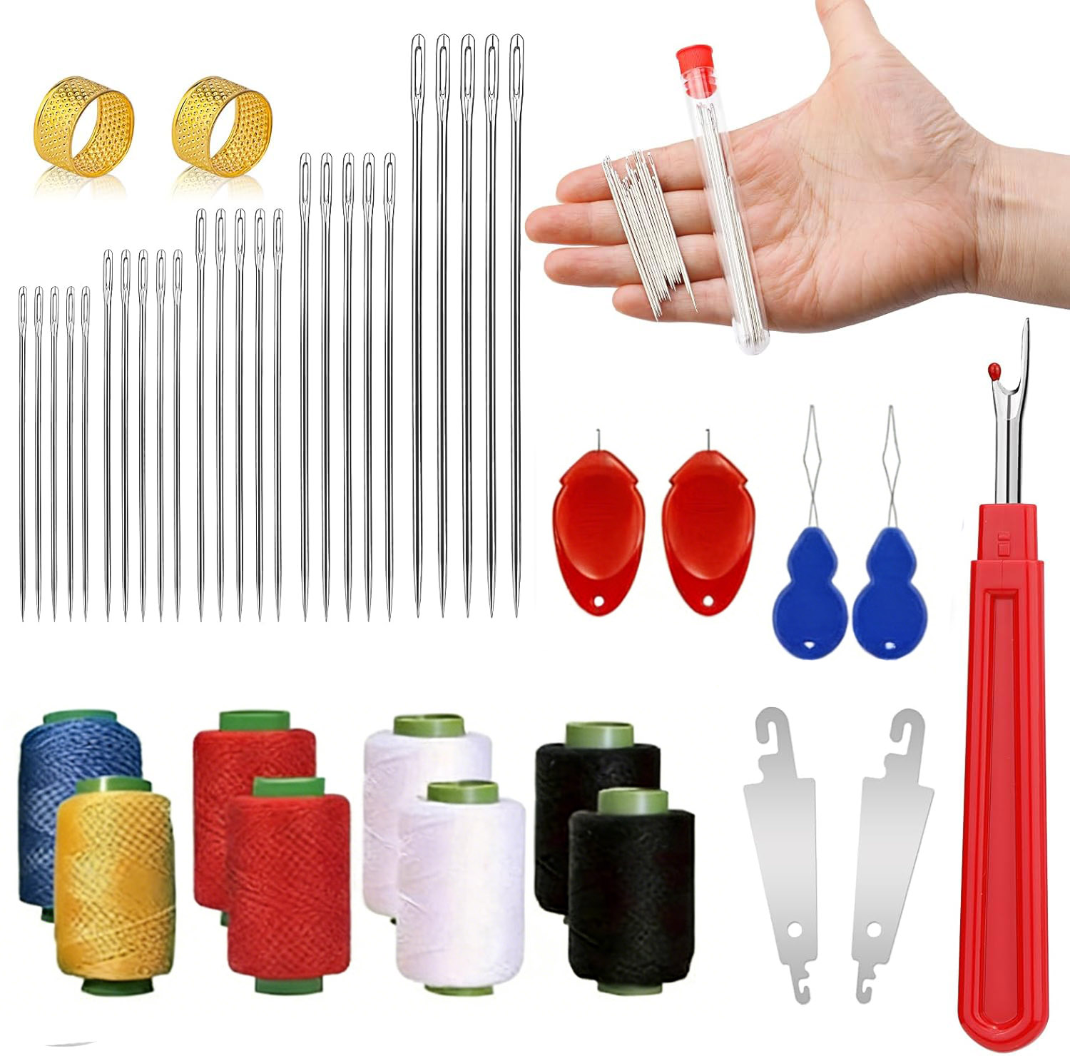 ชุดเข็มเย็บผ้าขนาดใหญ่ 43 ชิ้น - Sewing Kit บทวิจารณ์และราคา