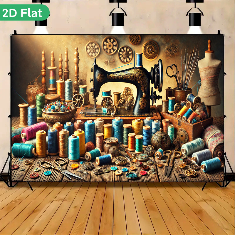 งานศิลปะตกแต่งผนังสไตล์วินเทจเ - Vintage Sewing Textile บทวิจารณ์และราคา
