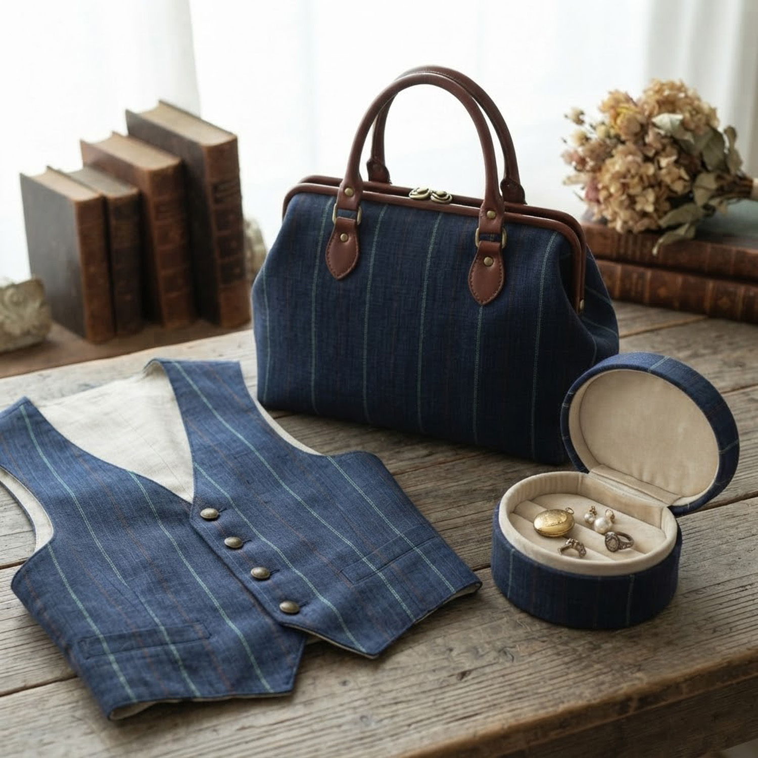 ผ้าลินินผสมฝ้ายลายทางแนวตั้งสี - Vintage Sewing Textile บทวิจารณ์และราคา