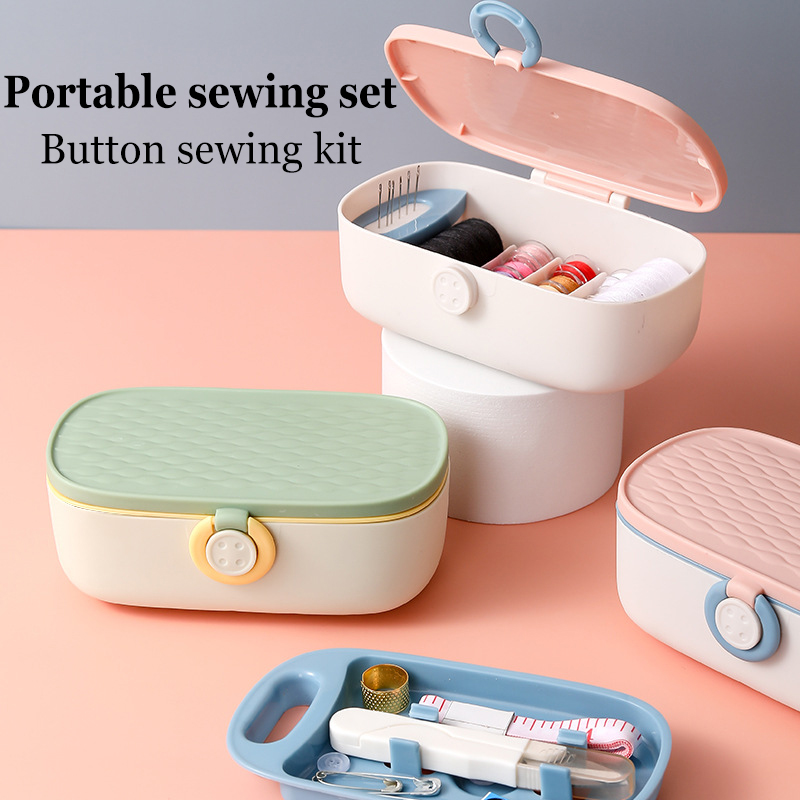 ชุดเย็บผ้า, กล่องเย็บผ้าพลาสติ - Sewing Kit บทวิจารณ์และราคา