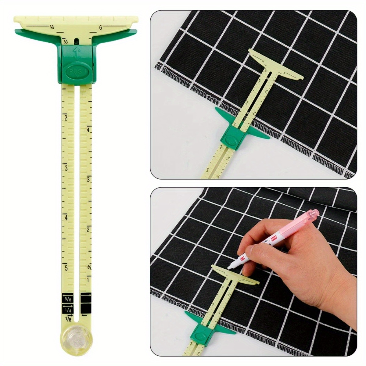 ไม้บรรทัดตัดผ้าอเนกประสงค์ DIY - Sewing Gauge Ruler บทวิจารณ์และราคา