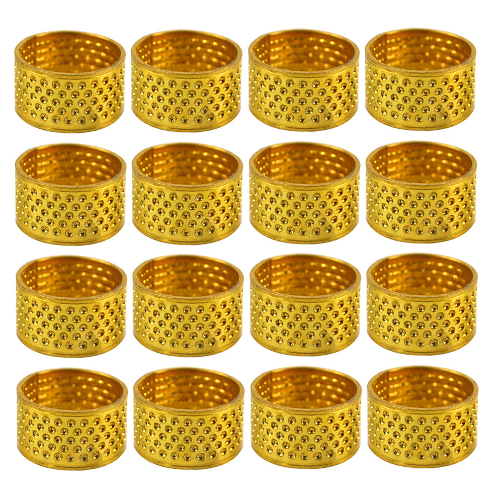 100 ชิ้น แหวนโลหะปรับขนาดได้ ป - Sewing Thimble Metal บทวิจารณ์และราคา