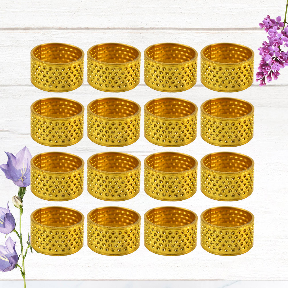 100 ชิ้น แหวนโลหะปรับขนาดได้ ป - Sewing Thimble Metal บทวิจารณ์และราคา